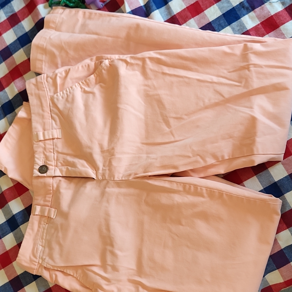 EUC GAP Size 00 Broken-In Straight Mid Rise Khaki Pants Creamy Orange